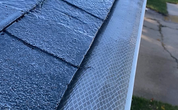 gutter guard example | Brite-Way Window Cleaning