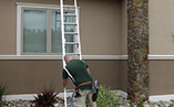 employee performing residential cleaning