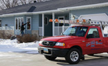 employee performing residential cleaning